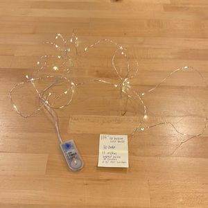 Wreath LED light string - 30 bulbs on string w timer switch- wreath not included